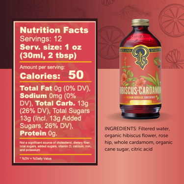 Hibiscus Cardamom Syrup two-pack